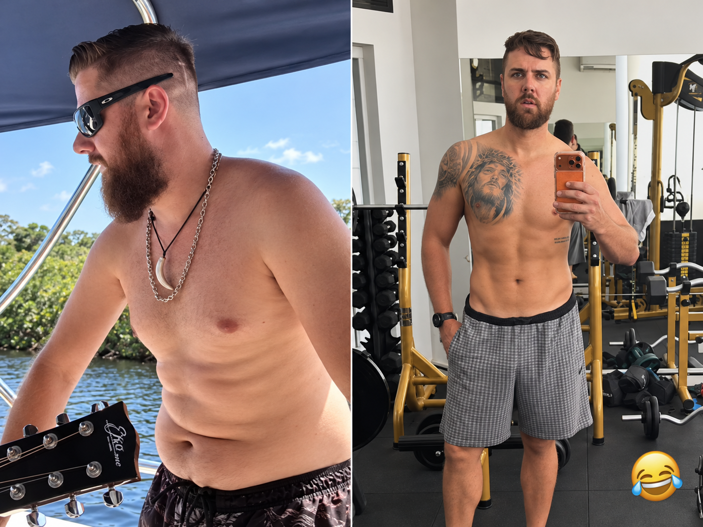 Zé Neto exibe shape sarado na academia; veja antes e depois — Foto: Instagram @zenetotoscanooficial